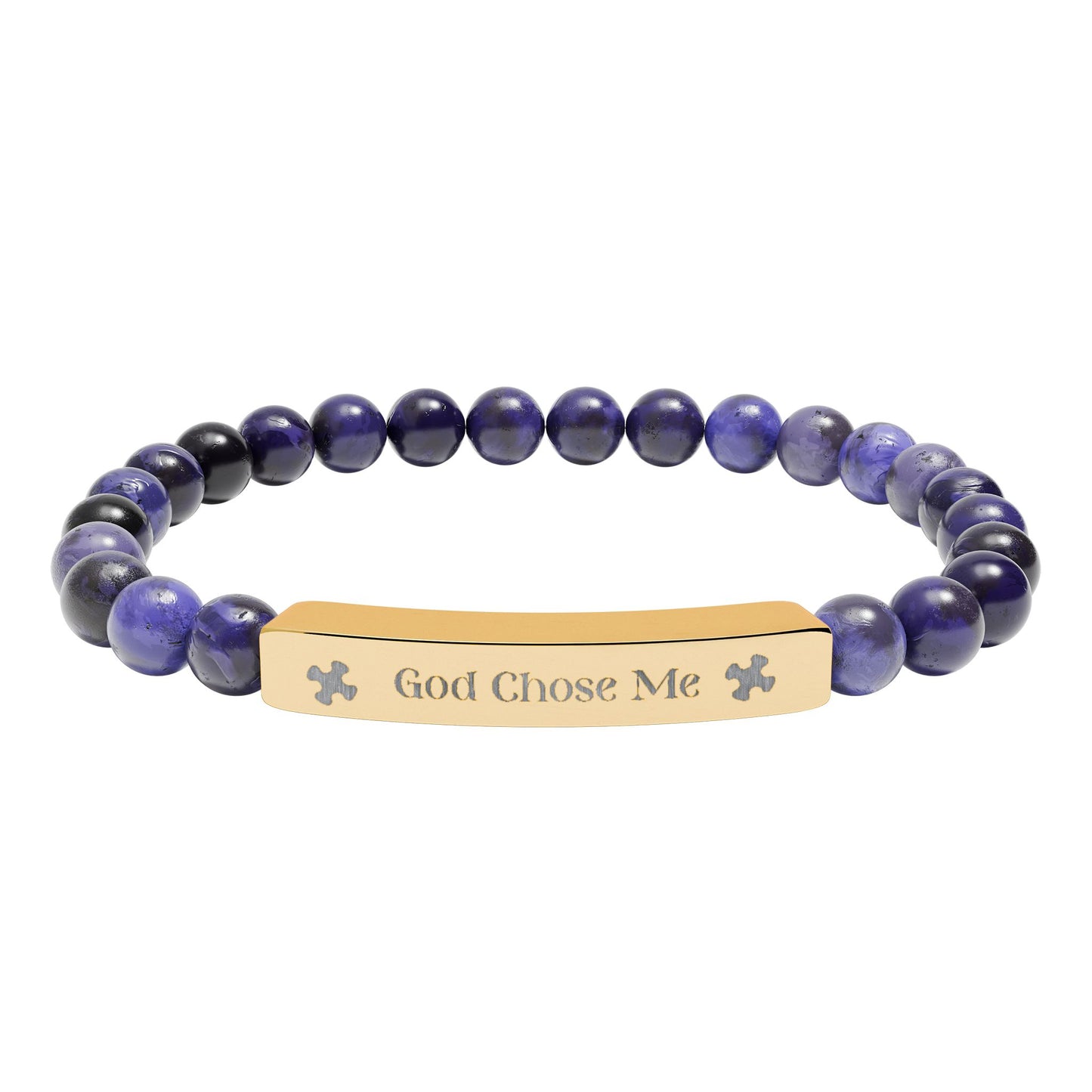 Engraved autism acceptance bracelet "God chose me"