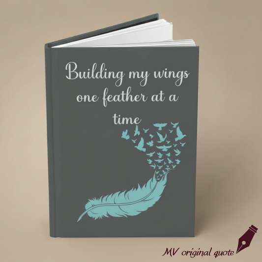 Inspirational Journal – “Building My Wings One Feather at a Time”